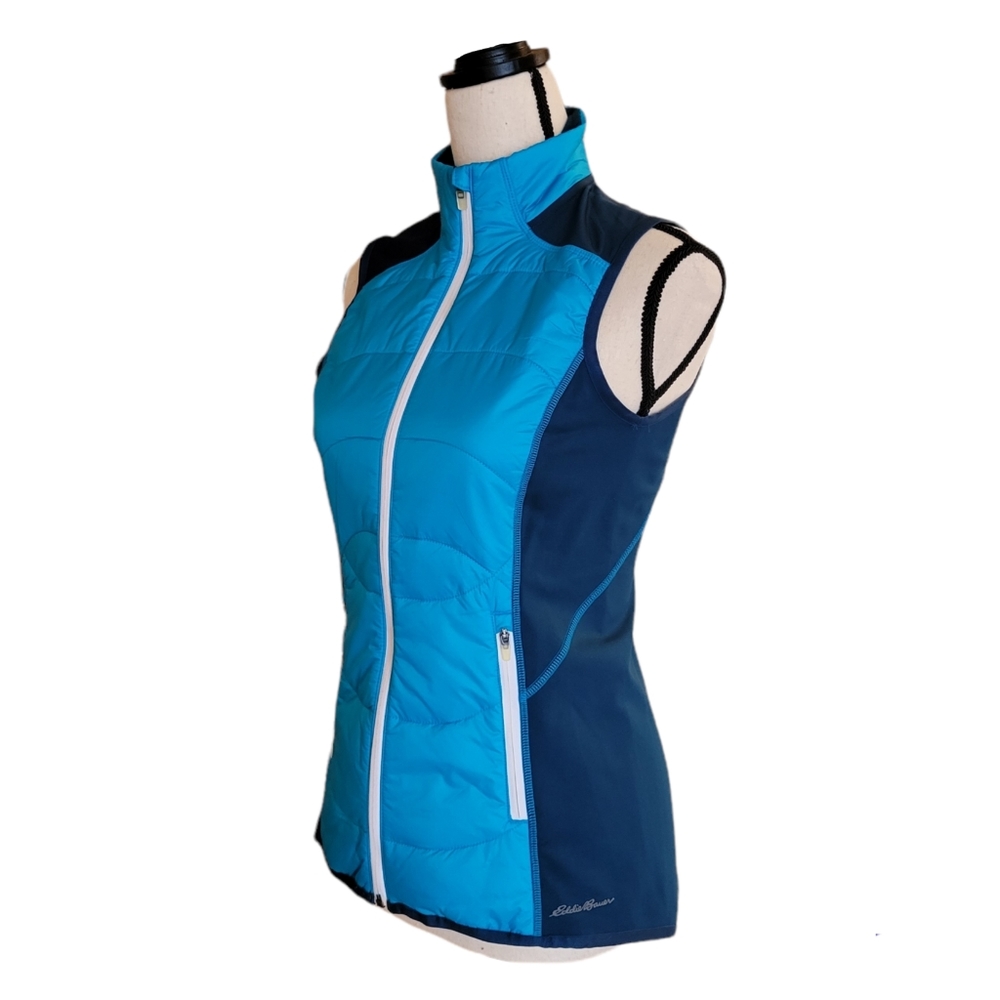 NEW Eddie Bauer Women's IgniteLite Hybrid Insulated Softshell Vest XS B…